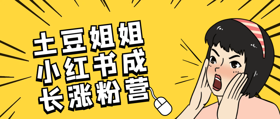 土豆姐姐小红书成长涨粉营-一百创业网