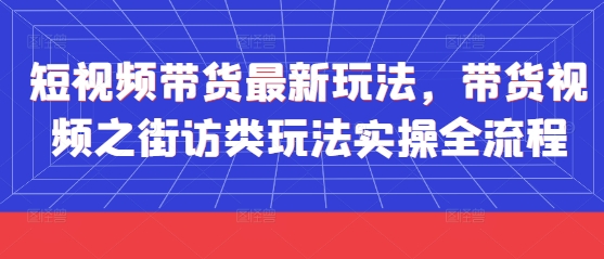 短视频带货最新玩法，带货视频之街访类玩法实操全流程-一百创业网