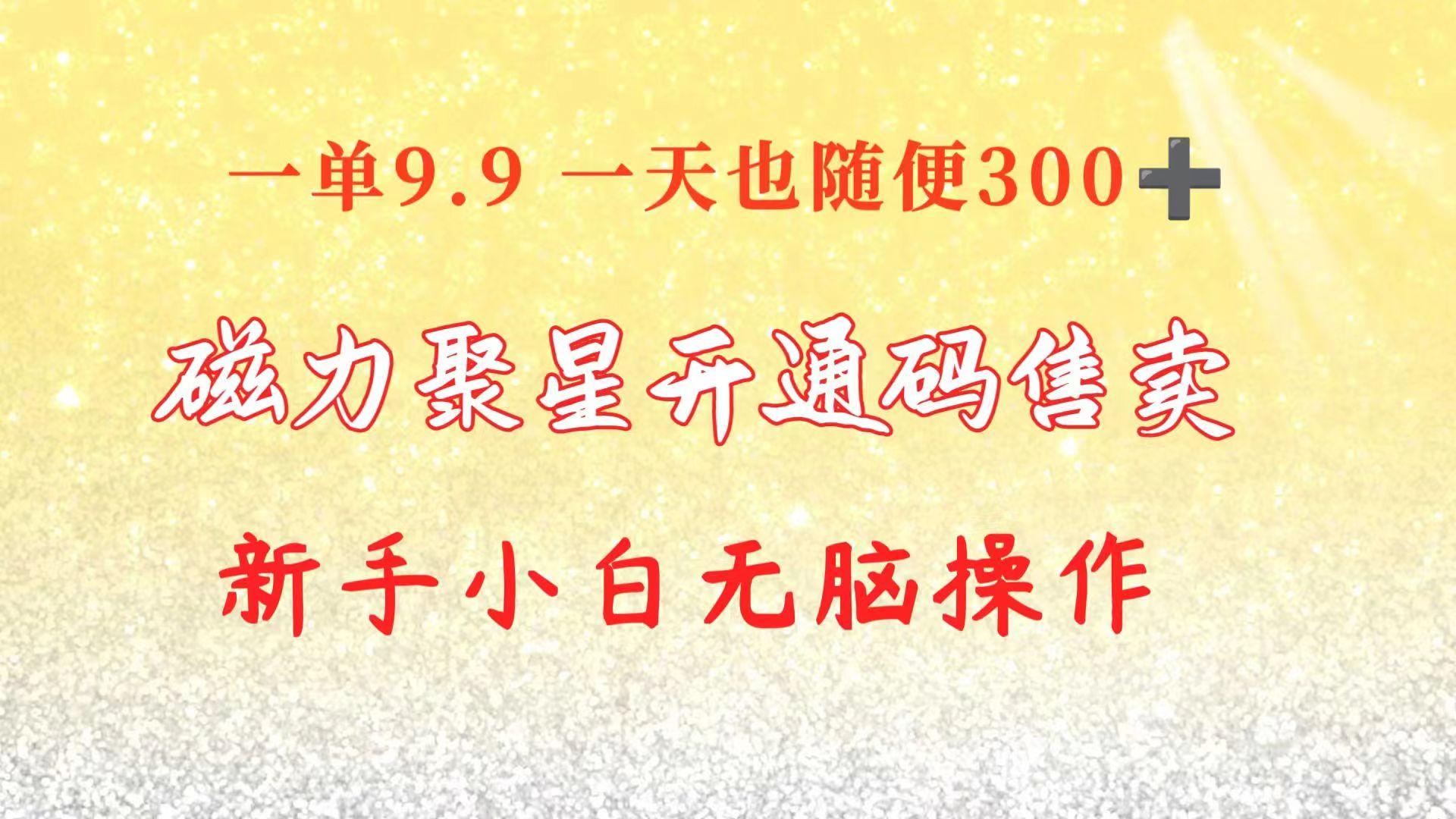快手磁力聚星码信息差 售卖  一单卖9.9  一天也轻松300+ 新手小白无脑操作-一百创业网