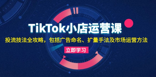 TikTok小店运营课：投流技法全攻略，包括广告命名 扩量手法及市场运营方法-一百创业网