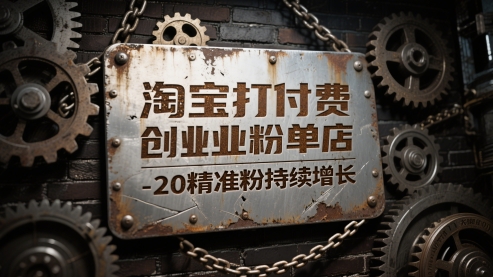 淘宝打付费创业粉单店每天稳定10-20精准粉持续增长【揭秘】-一百创业网