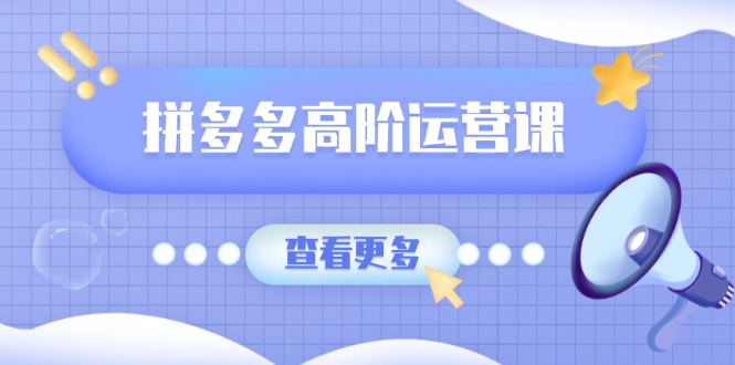 拼多多高阶运营课：极致群爆款玩法，轻付费无尽复制，打造单品爆款之路-一百创业网