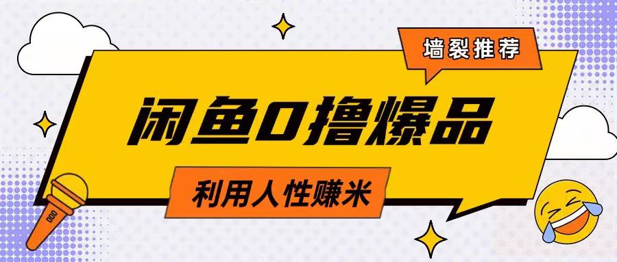 咸鱼0撸玩法利用人性售卖商品达到日挣2张的效果-一百创业网
