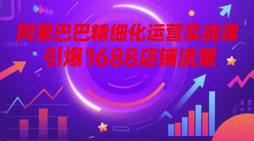 阿里巴巴精细化运营实战课，引爆1688店铺流量-一百创业网