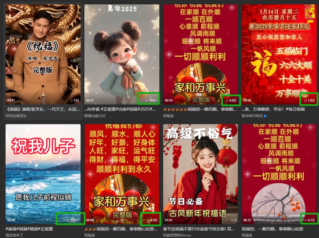银发经济新年风口，儿女祝福视频爆火，一条作品上万播放，一定要抓住-一百创业网