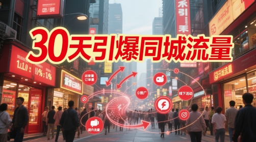 30天引爆同城流量：团购篇 认知篇 流量篇 来客篇 达人篇 老板人设IP篇 投流篇-一百创业网