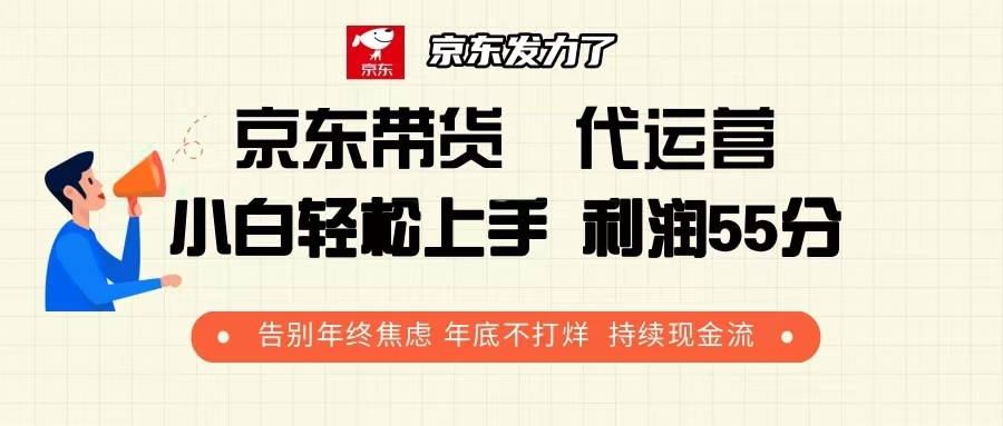 京东带货 代运营 利润55分 告别年终焦虑 年底不打烊 持续现金流-一百创业网