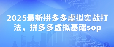 2025最新拼多多虚拟实战打法，拼多多虚拟基础sop-一百创业网