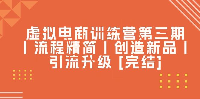 虚拟电商训练营第三期丨流程精简丨创造新品丨引流升级 [完结]-一百创业网