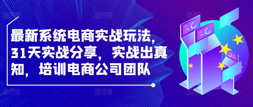 最新系统电商实战玩法，31天实战分享，实战出真知，培训电商公司团队-一百创业网