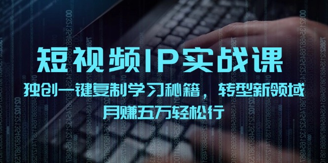 短视频IP实战课，独创一键复制学习秘籍，转战新领域，月赚五万轻松行-一百创业网