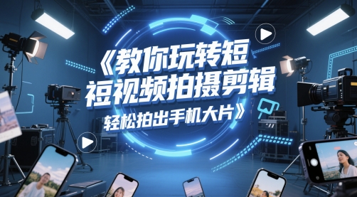 教你玩转短视频拍摄剪辑，轻松拍出手机大片-一百创业网