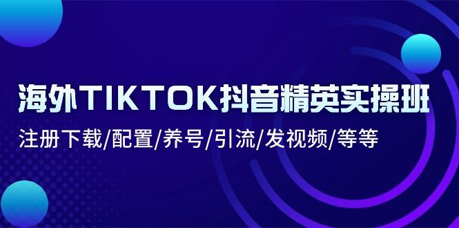 海外TIKTOK抖音精英实操班：注册下载/配置/养号/引流/发视频/等等-一百创业网