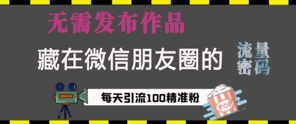 藏在微信朋友圈的流量密码，无需发布作品，单日引流100+精准创业粉【揭秘】-一百创业网