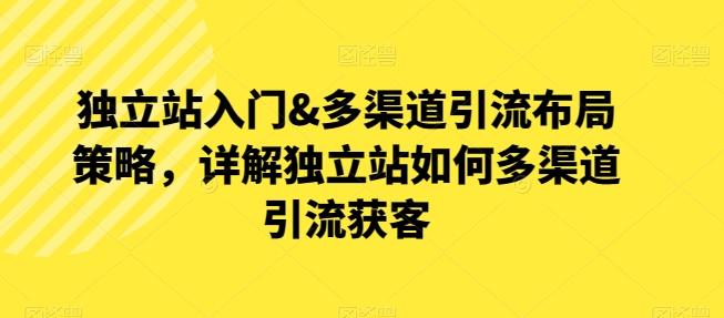 独立站入门&多渠道引流布局策略，详解独立站如何多渠道引流获客-一百创业网