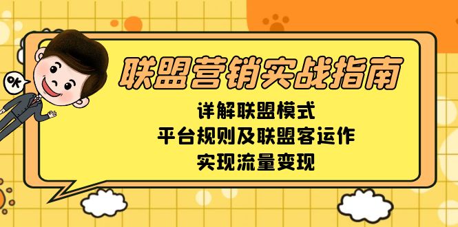 联盟营销实战指南，详解联盟模式、平台规则及联盟客运作，实现流量变现-一百创业网