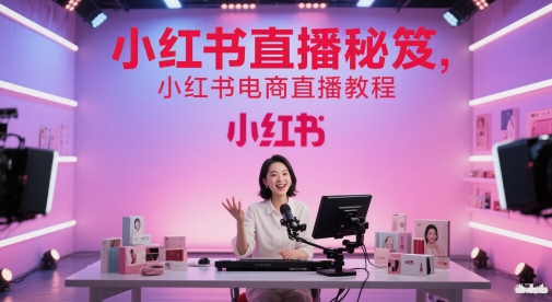 小红书直播秘笈，小红书电商直播教程-一百创业网