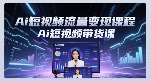 Ai短视频流量变现课程，Ai短视频带货课-一百创业网