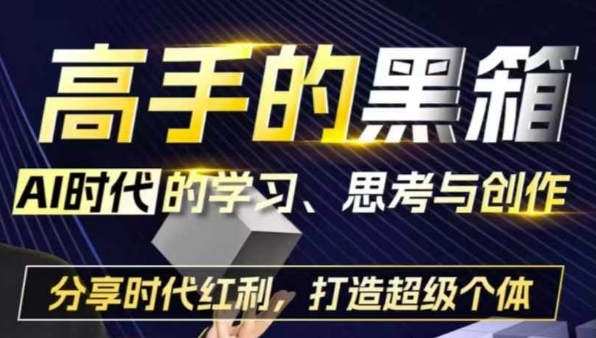 高手的黑箱：AI时代学习、思考与创作-分红时代红利，打造超级个体-一百创业网