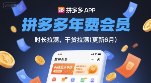 拼多多年费会员，实经验分享操，时长拉满，干货拉满(更新6月)-一百创业网