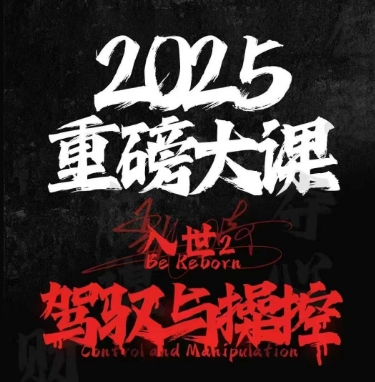 2025重磅大课，入世2，驾驭与控制-一百创业网