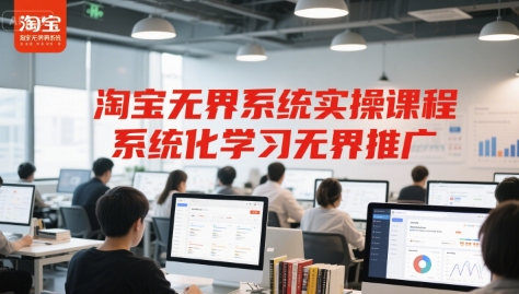 淘宝无界系统实操课程，系统化学习无界推广-艾客创业网