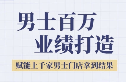 2025男士美业百万业绩打造，赋能上千家男士门店拿到结果-艾客创业网
