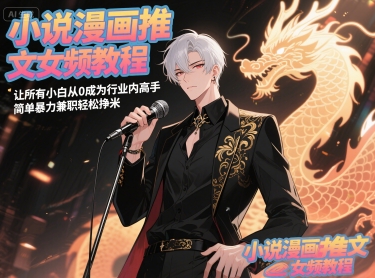 小说漫画推文女频教程，让所有小白从0成为行业内高手，简单暴力兼职轻松挣米-一百创业网