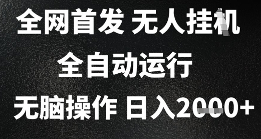 2025首发无人挂G项目，日入2k+，全自动运行，无脑操作，长期稳定 小白可玩【揭秘】-一百创业网