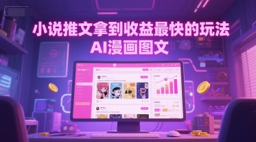 小说推文拿到收益最快的玩法，AI漫画图文-一百创业网