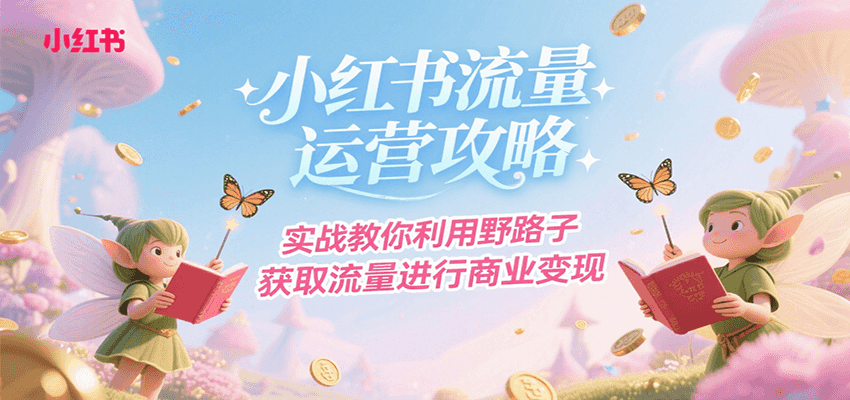 小红书流量运营攻略，实战教你利用野路子获取流量进行商业变现-一百创业网