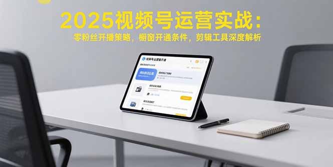 2025视频号运营实战：零粉丝开播策略，橱窗开通条件，剪辑工具深度解析-一百创业网