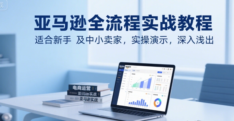 亚马逊全流程实战教程，适合新手及中小卖家，实操演示，深入浅出-一百创业网