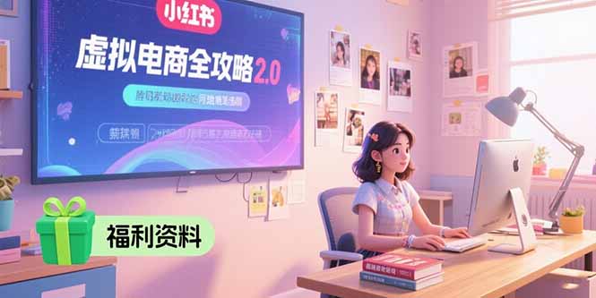 虚拟电商全攻略2.0，开店选品实操流程，账号定位、货源发布、笔记发布技巧-一百创业网