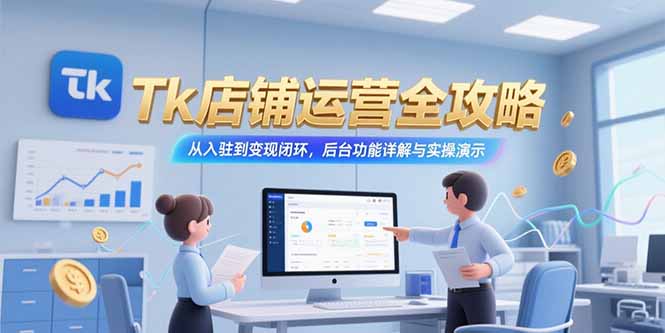 Tk店铺运营全攻略，从入驻到变现闭环，后台功能详解与实操演示-一百创业网