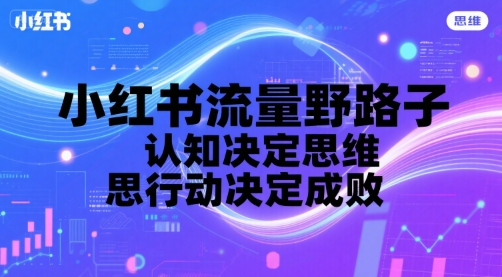 小红书流量野路子，认知决定思维，思维决定行动，行动决定成败-一百创业网