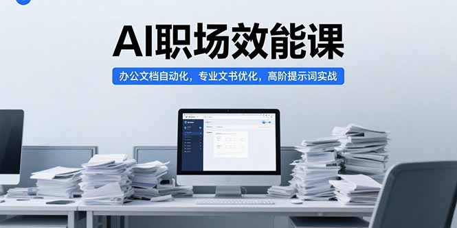 AI职场效能课，办公文档自动化，专业文书优化，高阶提示词实战-一百创业网