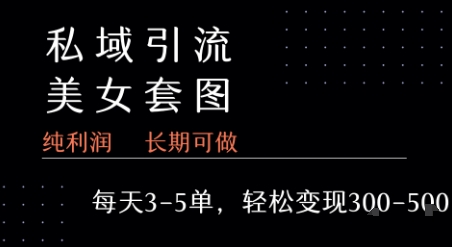 私域卖套图每天3-5单   每单利润99-2张+-一百创业网
