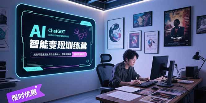 AI智能变现训练营，ChatGPT写作变现，电影解说制作，图文带货方法论-一百创业网