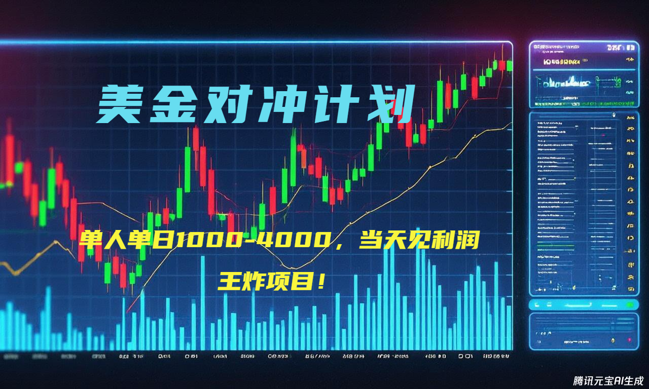 2025年最暴力项目“美金先登计划”最新最强对冲战法，每日实际收益1K-4K-一百创业网